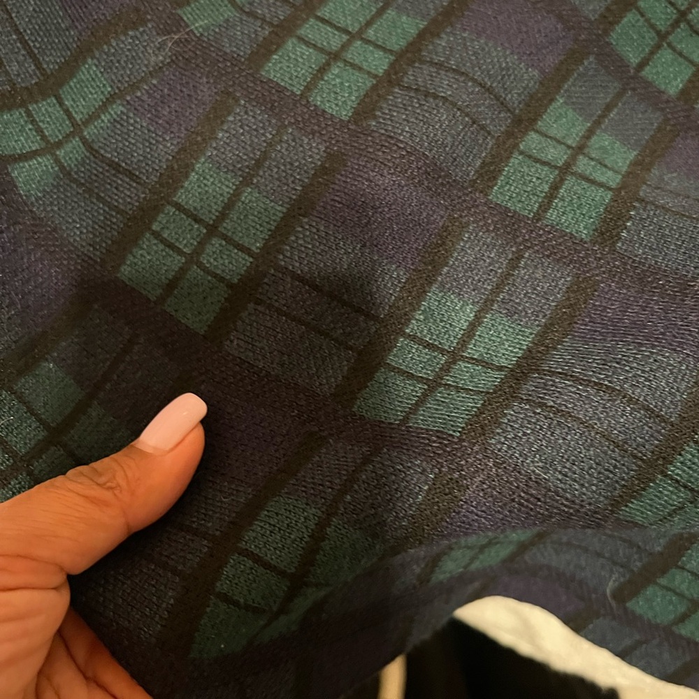 XOXO Navy and Green Plaid Midi Dress - Picture 5 of 7